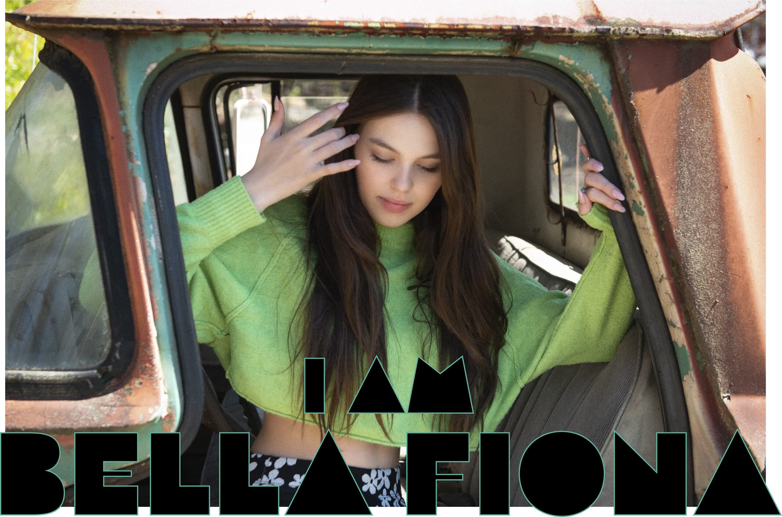 I am Bella Fiona — Bella in a vintage truck
